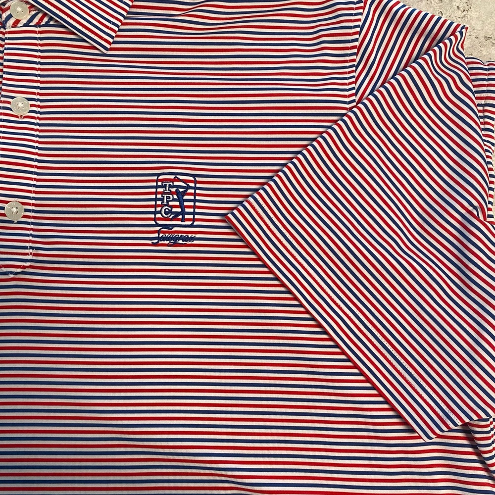 TPC Sawgrass The Players Striped Golf Polo Shirt FootJoy